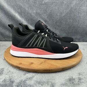Puma Womens Pacer Net Cage Black Pink Running Walking Shoes Sneakers Size